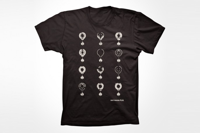 Dirty Deeds Platoon Skulls t-shirt